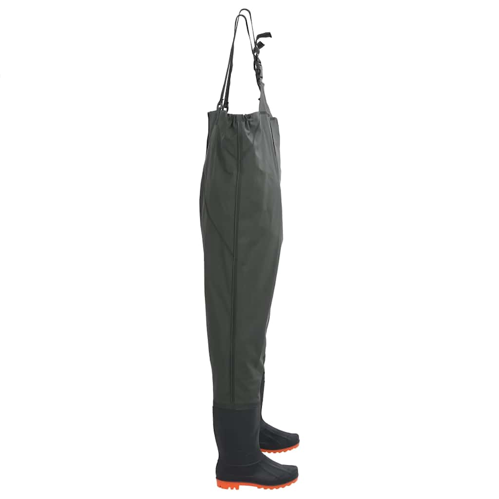 Vidaxl wading avec bottes taille 43 vert foncé