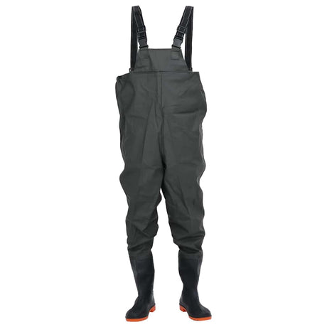 Vidaxl wading avec bottes taille 46 vert foncé