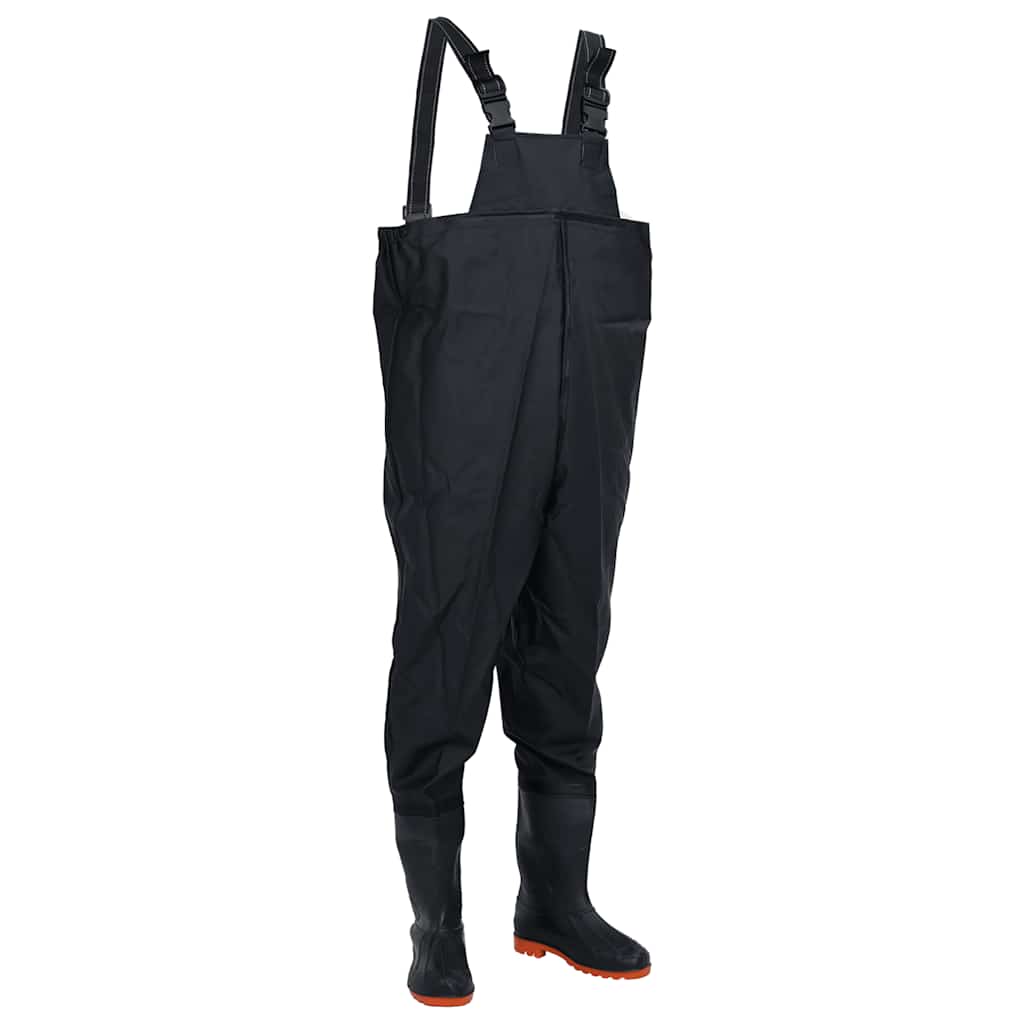 Vidaxl wading avec bottes taille 42 noir