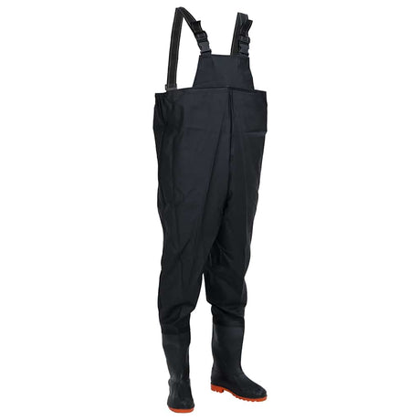 Vidaxl wading avec bottes taille 45 noir
