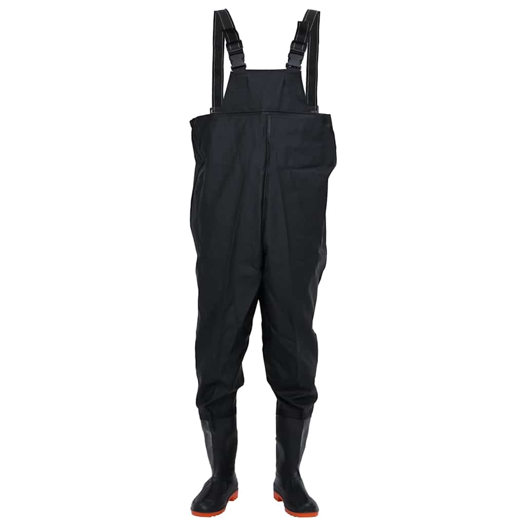 Vidaxl wading avec bottes taille 46 noir
