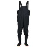 Vidaxl wading avec bottes taille 46 noir