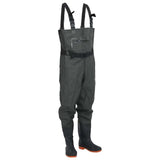 Vidaxl wader avec bottes et ceinture taille 38 vert foncé