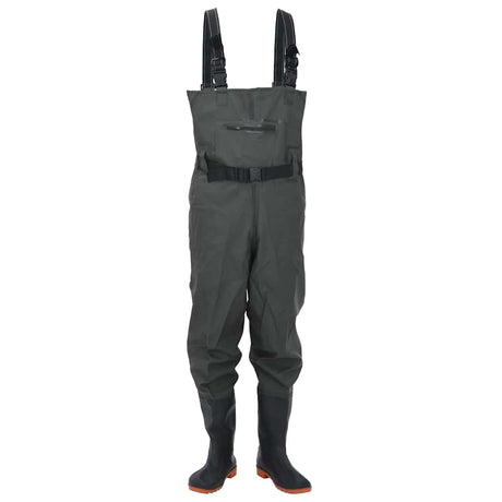 Vidaxl wader avec bottes et ceinture taille 39 vert foncé