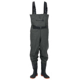 Vidaxl wader avec bottes et ceinture taille 40 vert foncé