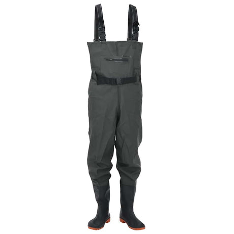 Vidaxl wader avec bottes et ceinture taille 40 vert foncé