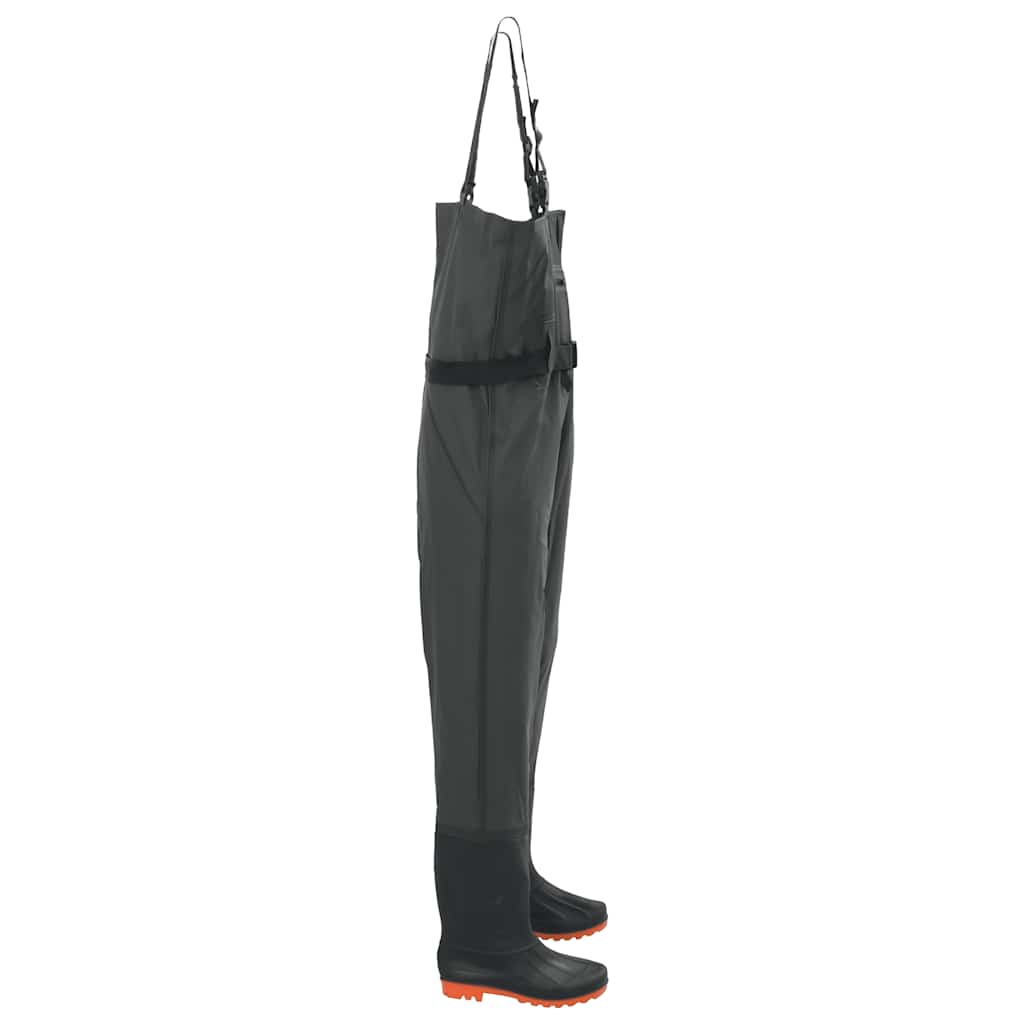 Vidaxl wader avec bottes et ceinture taille 41 vert foncé