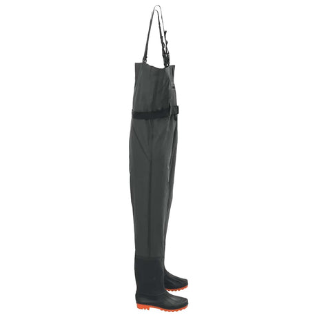 Vidaxl wader avec bottes et ceinture taille 41 vert foncé