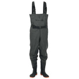 Vidaxl wader avec bottes et ceinture taille 44 vert foncé