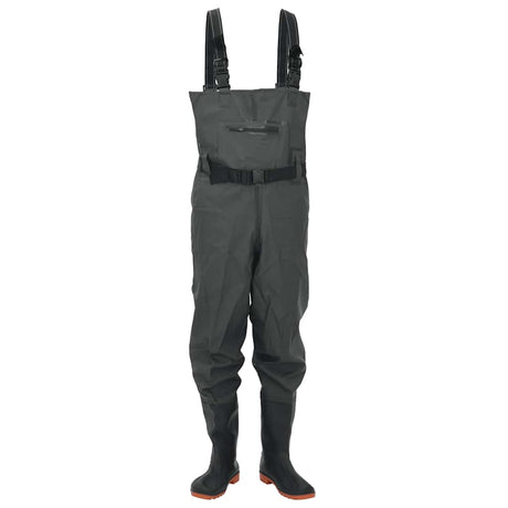 Vidaxl wader avec bottes et ceinture taille 44 vert foncé