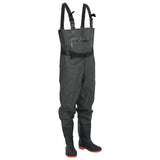 Vidaxl wader avec bottes et ceinture taille 46 vert foncé