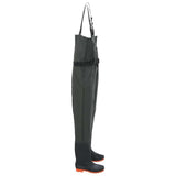 Vidaxl wader avec bottes et ceinture taille 46 vert foncé