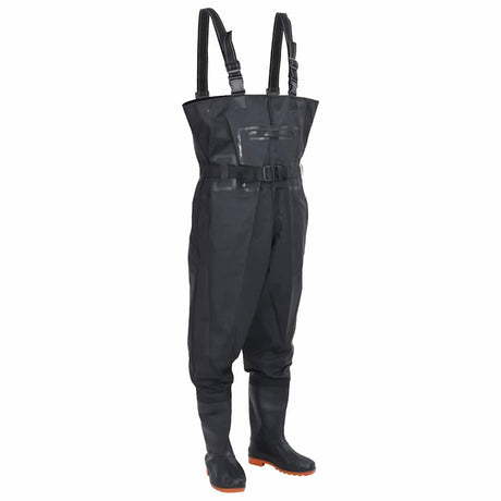 Vidaxl wading suit avec bottes et ceinture taille 43 noir