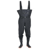 Vidaxl wading suit avec bottes et ceinture taille 43 noir