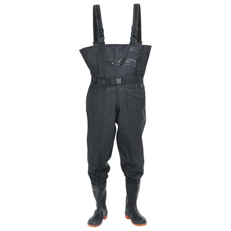 Vidaxl wading suit avec bottes et ceinture taille 43 noir