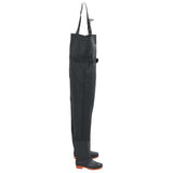 Vidaxl wading suit avec bottes et ceinture taille 43 noir