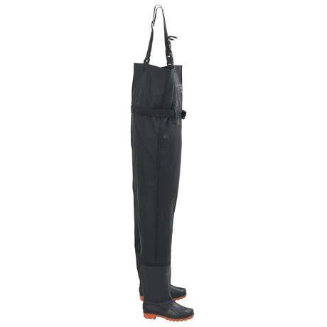 Vidaxl wading suit avec bottes et ceinture taille 43 noir