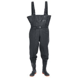 Vidaxl wading avec bottes et ceinture taille 46 noir