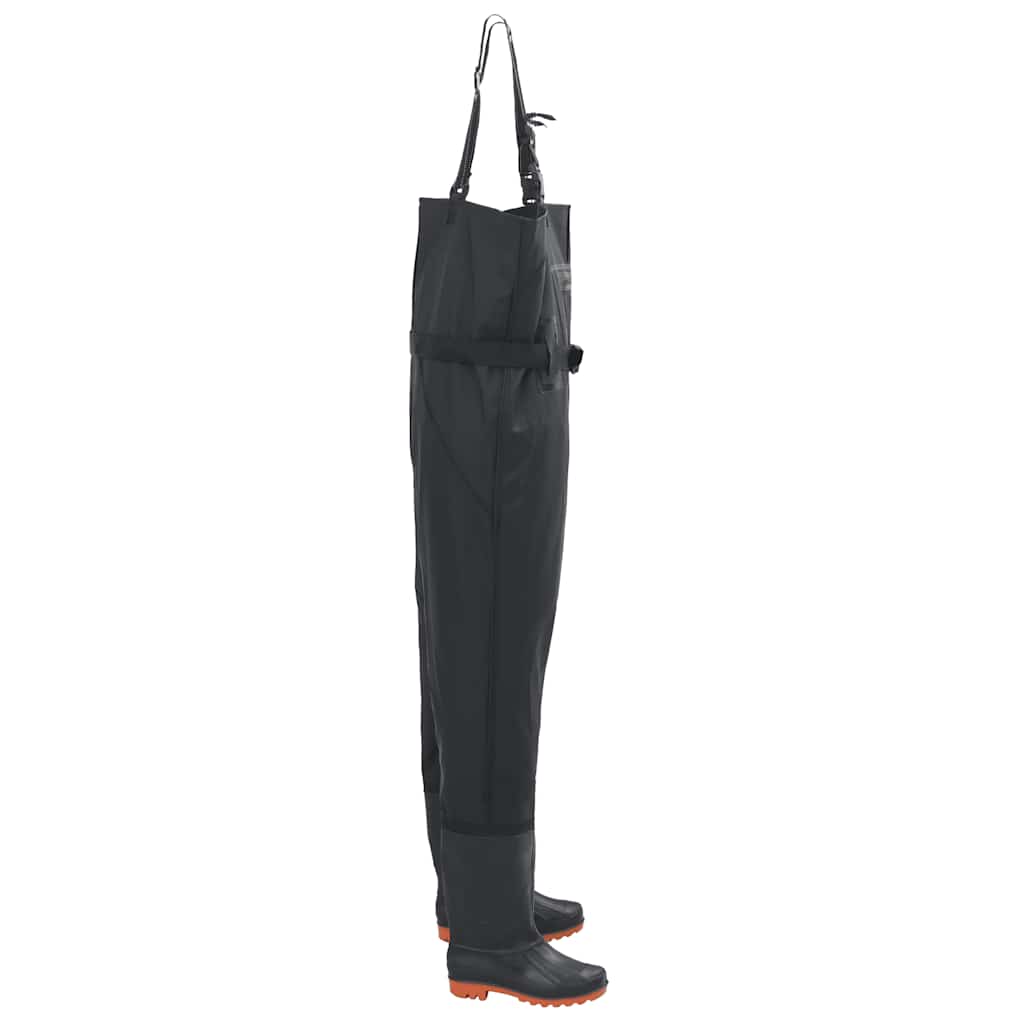 Vidaxl wading avec bottes et ceinture taille 46 noir
