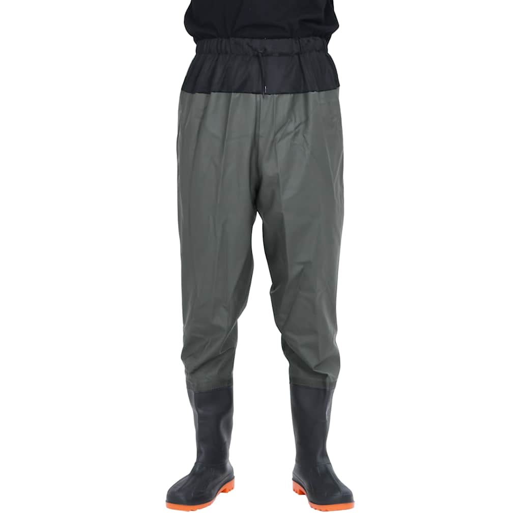 Vidaxl wading avec bottes taille 43 vert foncé