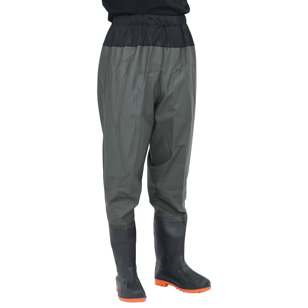 Vidaxl wading avec bottes taille 46 vert foncé