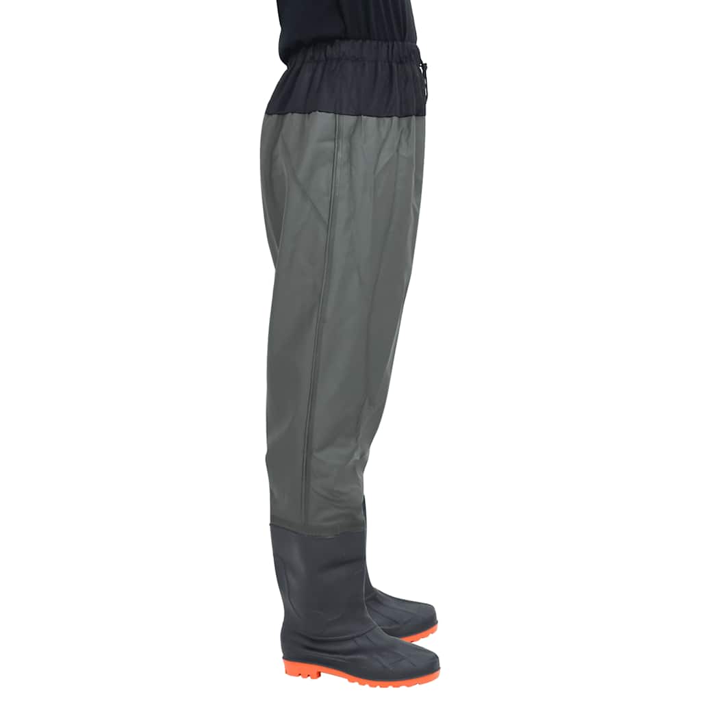 Vidaxl wading avec bottes taille 46 vert foncé