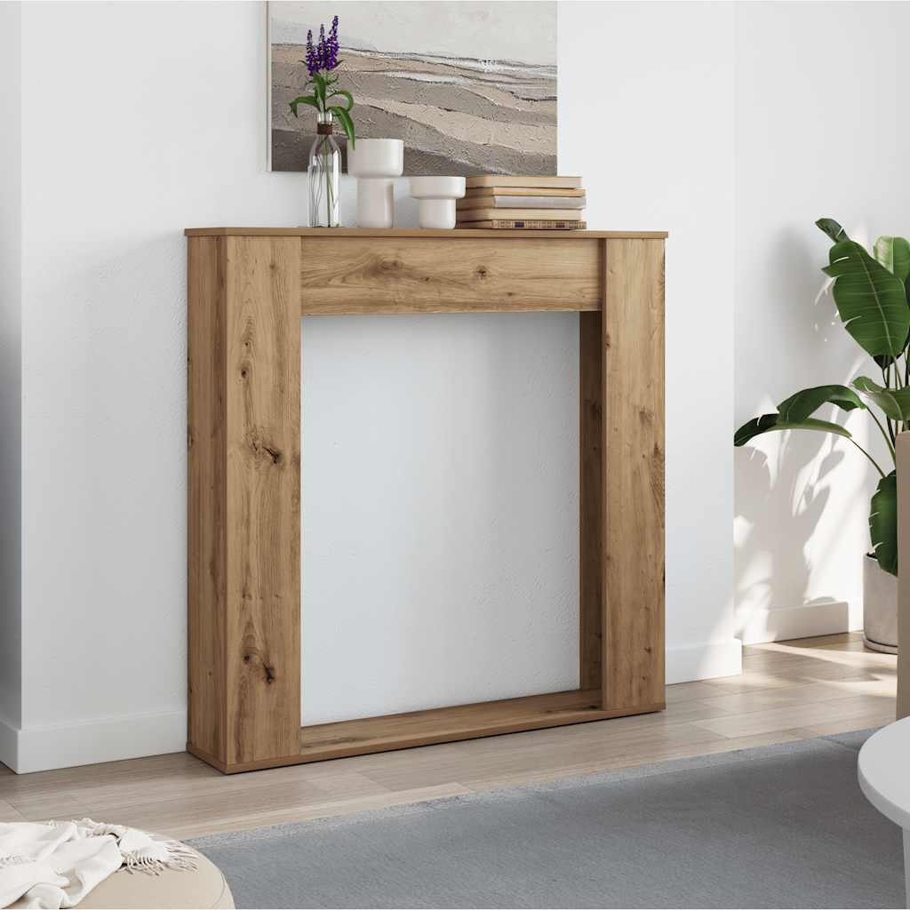 Vidaxl haardombouw 100x20x100 cm bewerkt hout artisanaal eikenkleurig