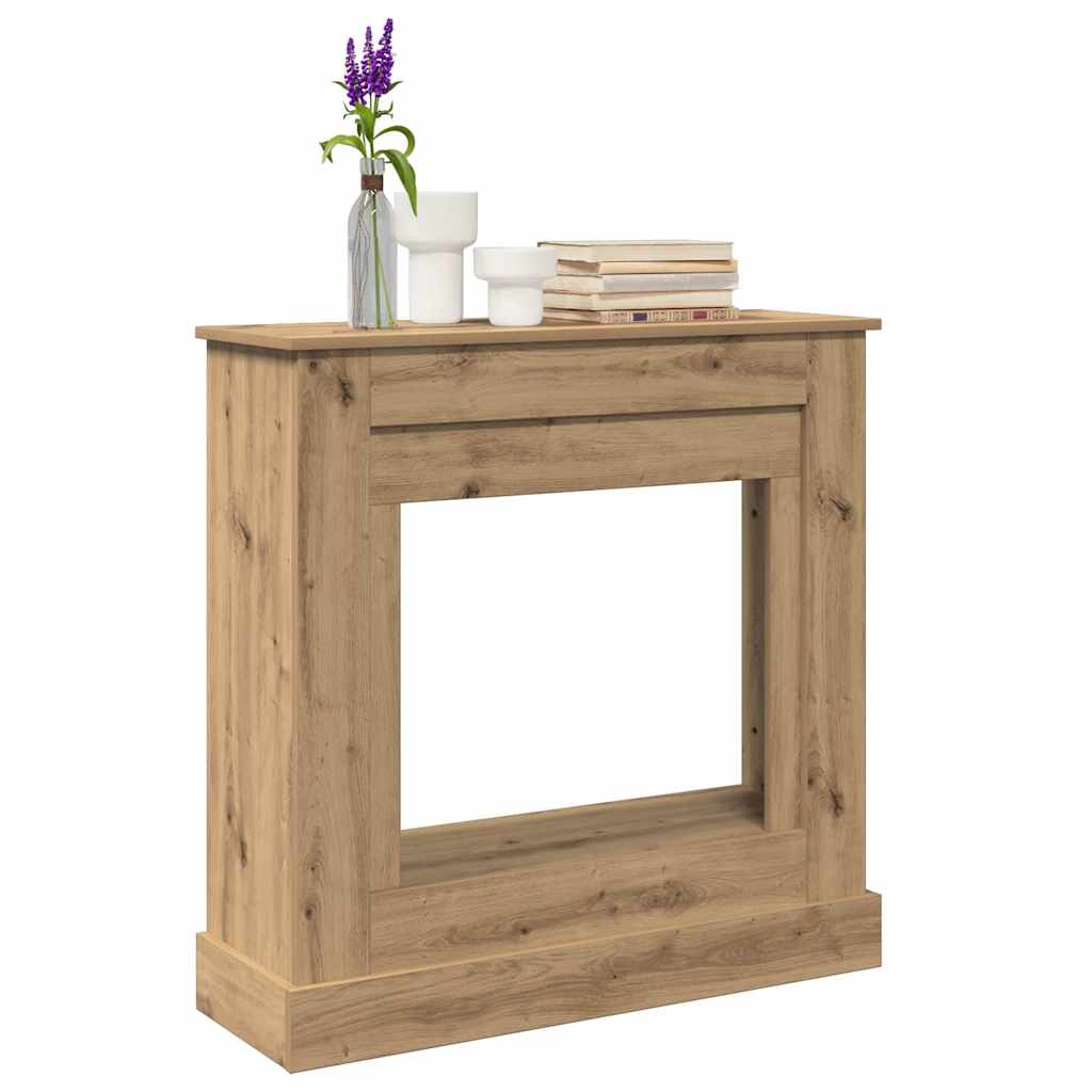 Vidaxl haardombouw 90x30x90 cm bewerkt hout artisanaal eikenkleurig