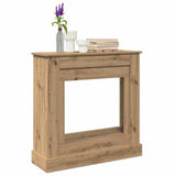 Vidaxl haardombouw 90x30x90 cm bewerkt hout artisanaal eikenkleurig