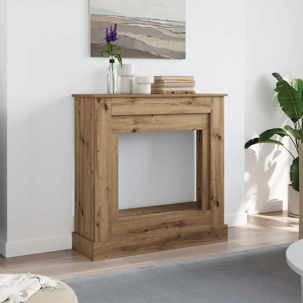 Vidaxl haardombouw 90x30x90 cm bewerkt hout artisanaal eikenkleurig