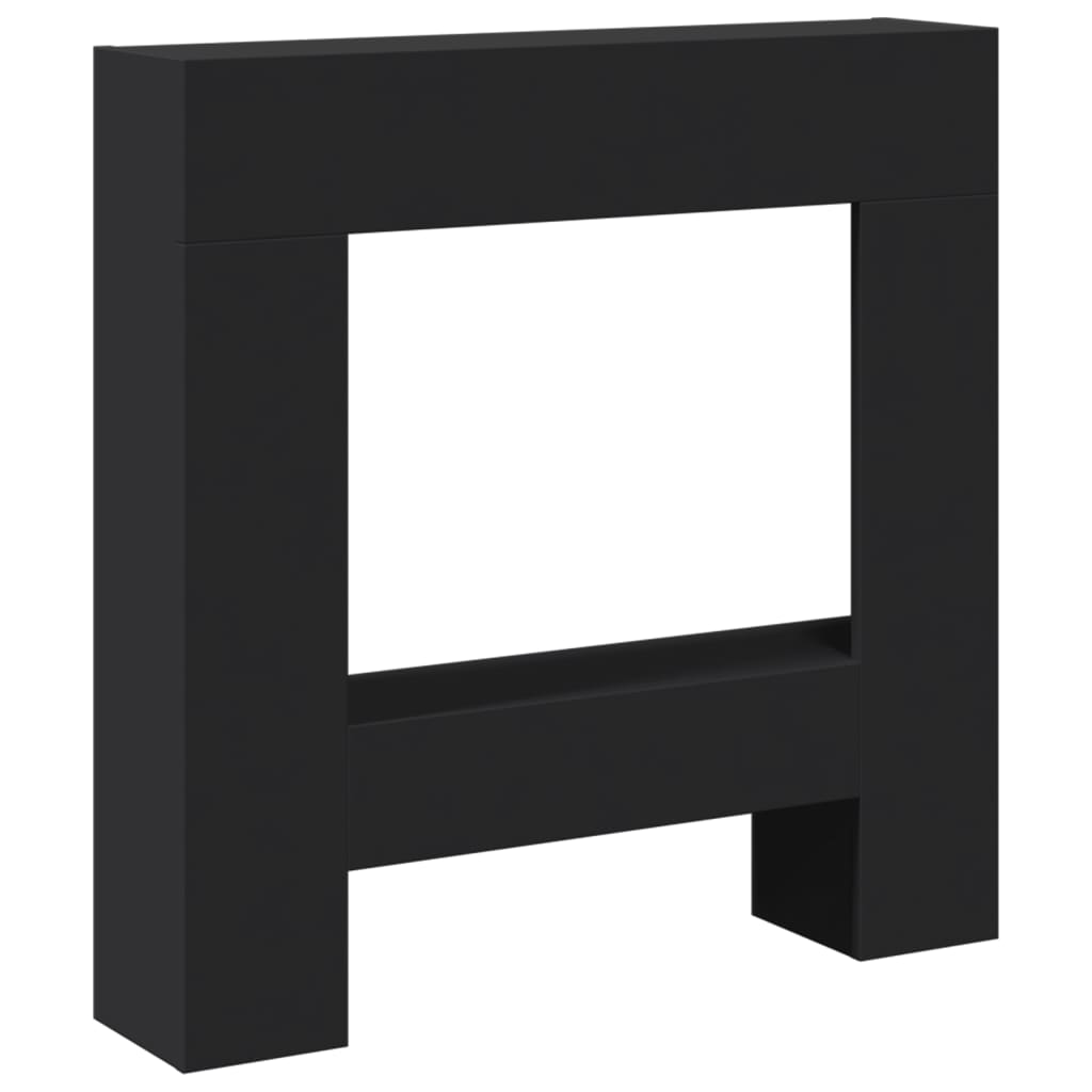 Vidaxx contour de cheminée 81x18x82 cm bois fini noir
