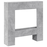 Vidaxx contour de cheminée 81x18x82 cm dérivé du bois béton gris