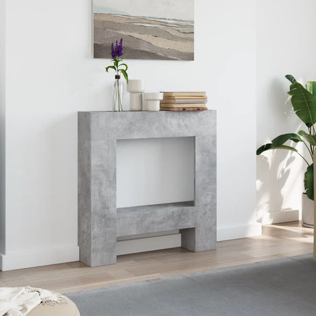 Vidaxx contour de cheminée 81x18x82 cm dérivé du bois béton gris