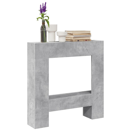 Vidaxx contour de cheminée 81x18x82 cm dérivé du bois béton gris