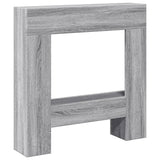 Vidaxx contour de cheminée 81x18x82 cm bois d'ingénierie couleur chêne sonoma gris
