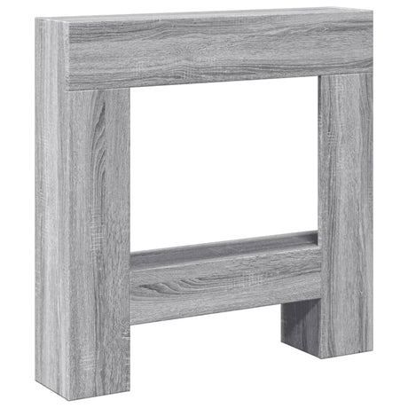 Vidaxx contour de cheminée 81x18x82 cm bois d'ingénierie couleur chêne sonoma gris