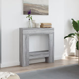 Vidaxx contour de cheminée 81x18x82 cm bois d'ingénierie couleur chêne sonoma gris