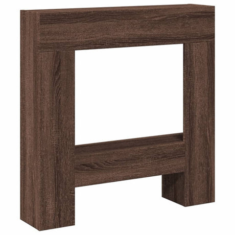 Habillage de cheminée Vidaxx 81x18x82 cm dérivé du bois chêne brun