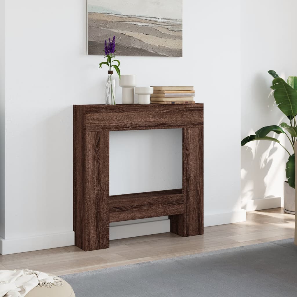 Habillage de cheminée Vidaxx 81x18x82 cm dérivé du bois chêne brun