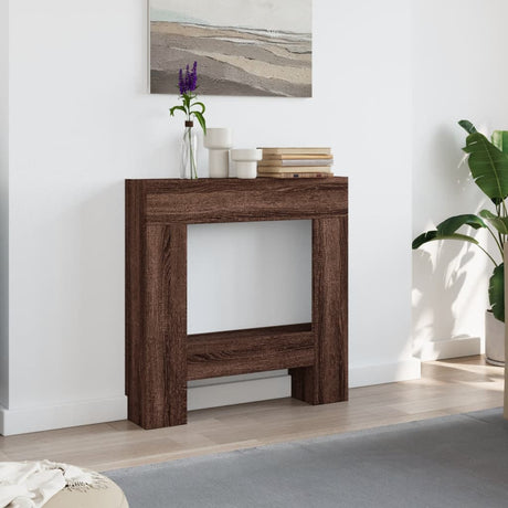 Habillage de cheminée Vidaxx 81x18x82 cm dérivé du bois chêne brun