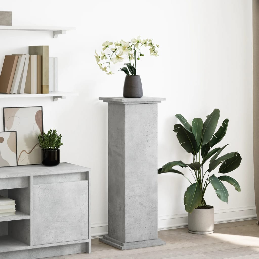 Vidaxx socle avec espace de rangement 31x30x90 cm bois d'ingénierie béton gris
