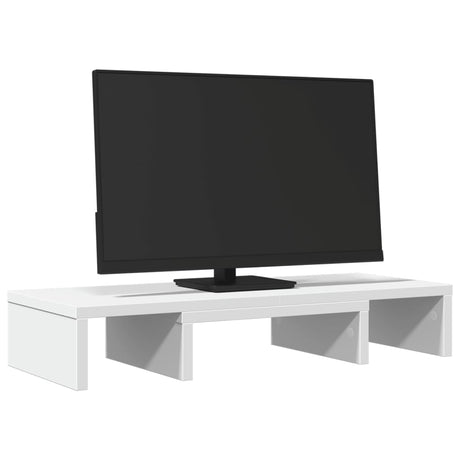 Vidaxx support pour moniteur réglable 60x24x10,5 cm bois fini blanc