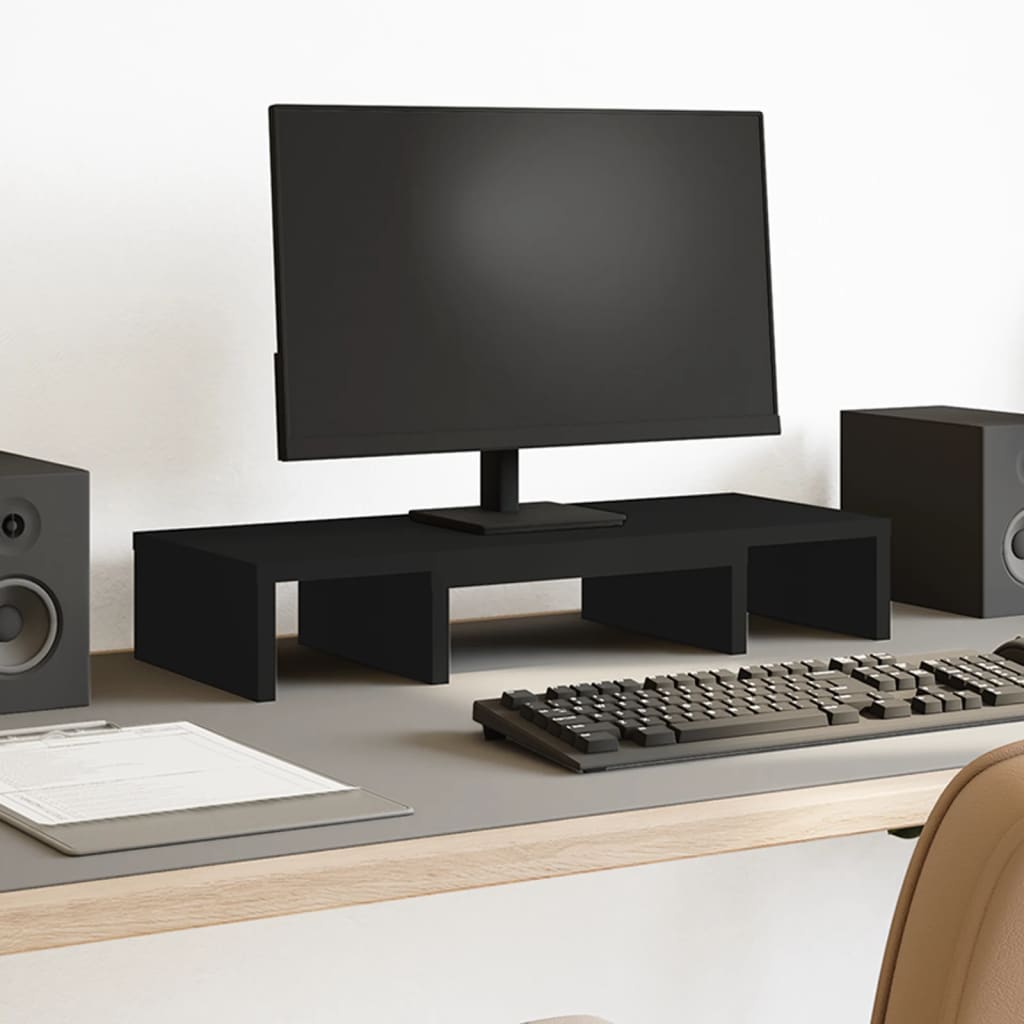 Vidaxx support pour moniteur réglable 60x24x10,5 cm bois traité noir