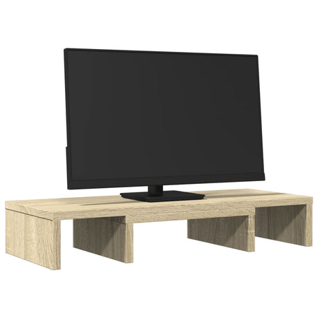 Vidaxx support de moniteur réglable 60x24x10,5 cm bois chêne sonoma