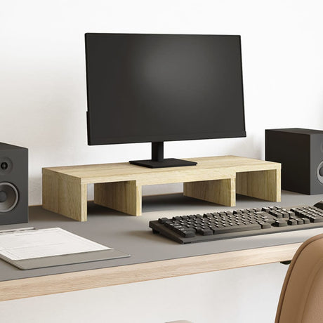 Vidaxx support de moniteur réglable 60x24x10,5 cm bois chêne sonoma