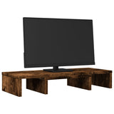 Vidaxl Monitor estándar ajustable 60x24x10.5 cm Oak ahumado de madera