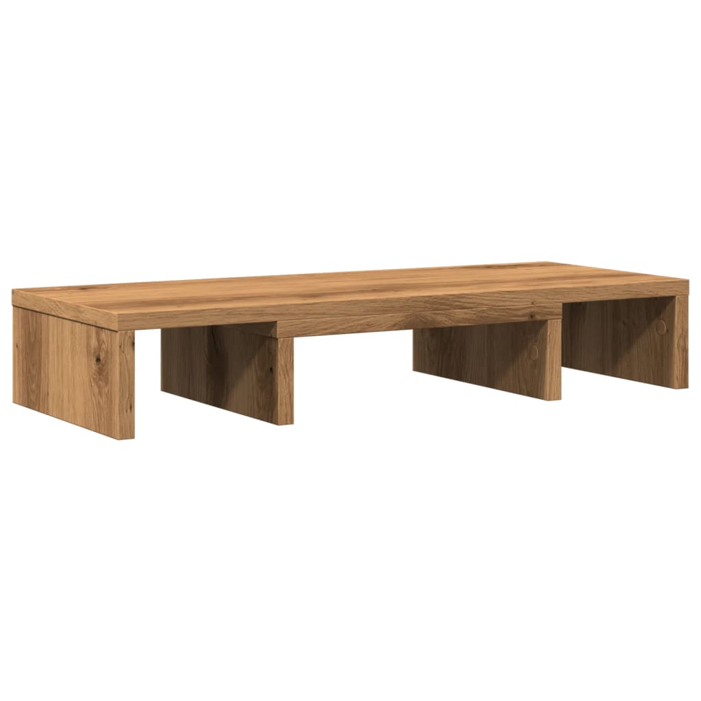 VidaXL Support pour moniteur réglable 60x24x10,5cm bois chêne artisanal
