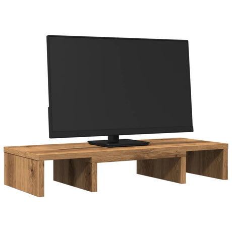 VidaXL Support pour moniteur réglable 60x24x10,5cm bois chêne artisanal