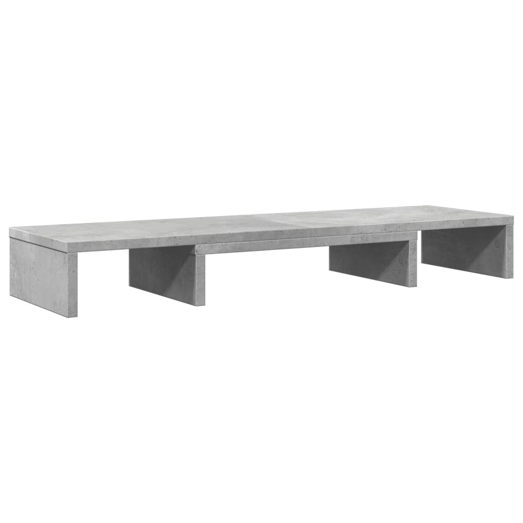 Vidaxx support d'écran réglable 80x24x10,5 cm bois béton gris