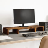 VidaXL monitor standard adjustable 80x24x10.5 cm wood smoked oak